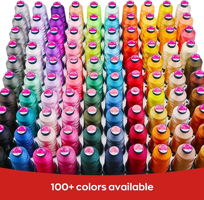 Poolin Embroidery Machine Thread Richword Selected Blue 4000M 40WT Polyester Embroidery Thread – Smooth, Strong Single Spool for Home & Commercial Machines 0707