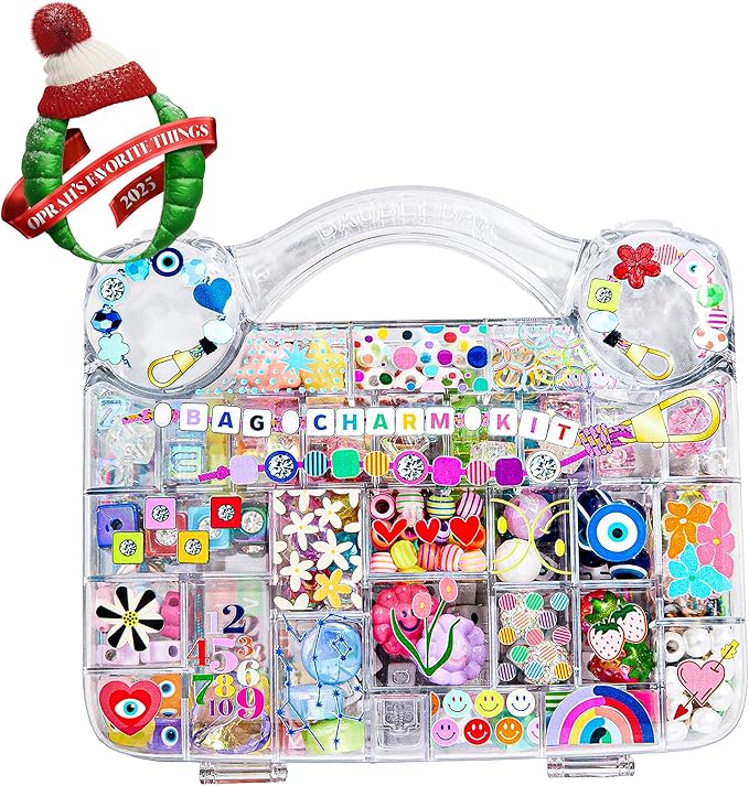 BaubleBar Ultimate DIY Bag Charm Kit | Oprah’s Favorite Things | Great for a Gift, Party, or Family Activity | Keychain Jewelry Making Kit with Beads | DIY Customizable Crafts for All Ages