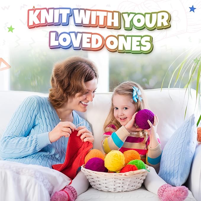 TYH Supplies 12 Acrylic Yarn Skeins | 1320 Yards Soft DK Light Worsted Yarn for Knitting, Crocheting & Crafts – Crochet Kit for Beginners, Amigurumi, Hats, Scarves, Blankets & Small Projects