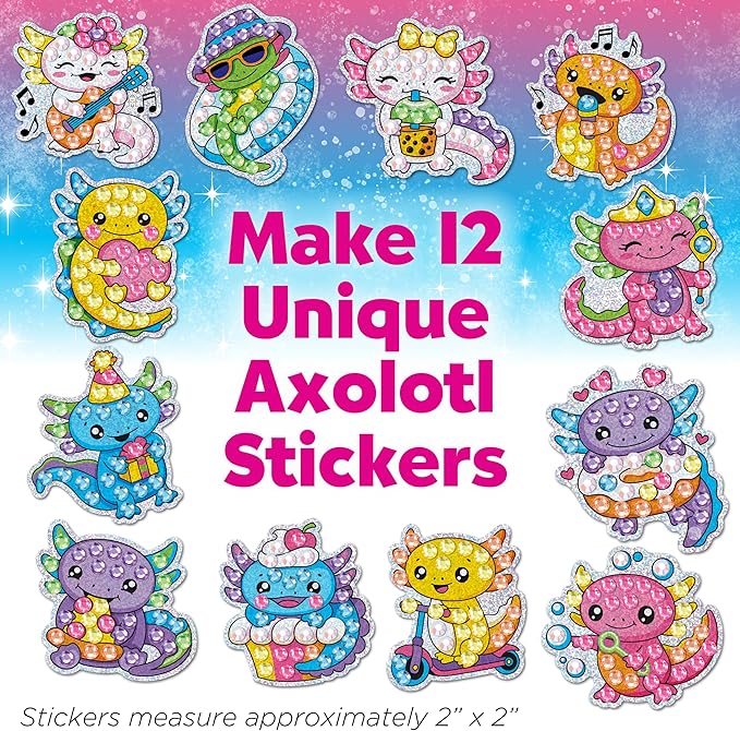 Creativity for Kids Big Gem Diamond Painting Axolotl: Girl Toys and Crafts for Ages 6-8+
