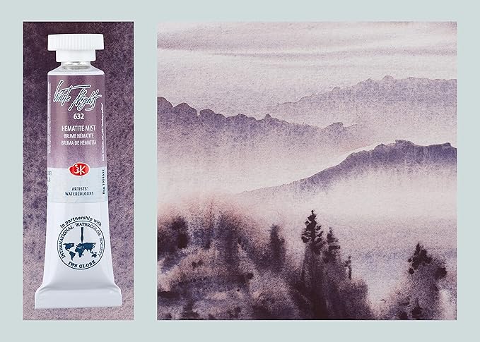 White Nights Extra Fine Artists Grade Professional Watercolor Set 3 * 10ml Tubes Granulating Colors by Nevskaya Palitra (Space)