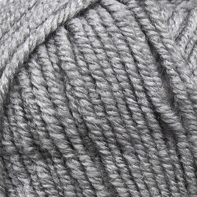 Estako Star-Worsted Yarn - (4 Skeins Pack) - 75% Acrylic 25% Wool - Soft Medium Weight #4 - (4 x 3.52 oz / 4 x 186 yds) - Crochet & Knitting Yarn (40974 - Light Grey)