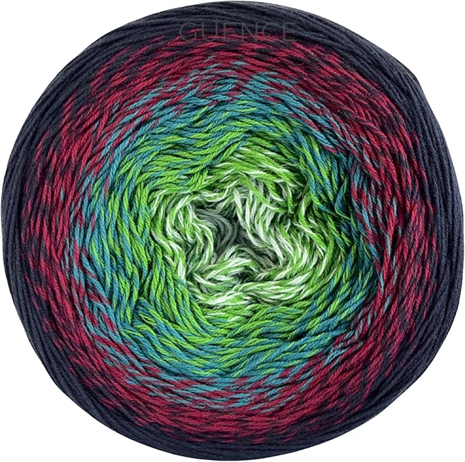 Yarn Art YarnArt Flowers Yarn 55% Cotton 45% Acrylic 250gr 1094yds Multicolor Cotton Yarn Rainbow Crochet Yarn Spring Summer - 1 Fine Sport Skein (266)