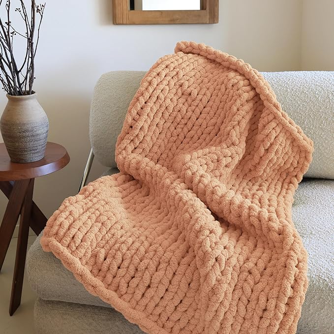 Jumbo Chunky Yarn for Hand Knitting - Super Thick Chenille Chunky Yarn for Crocheting - Extra Soft Bulky Fluffy Blanket Big Yarn 8 Jumbo Pack (27yds,8 oz Each Skein)