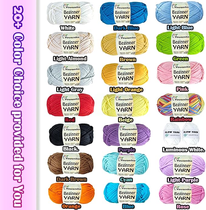 Yarn for Crocheting & Knitting, 100g Cotton Yarn for Beginners with Easy-to-See Stitches,100m (109yds) Worsted Soft Cotton-Nylon Blend Yarn, Orange.