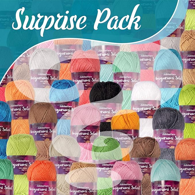 JubileeYarn Amigurumi Select Yarn - DK Acrylic - Variety Pack - 12 Skeins