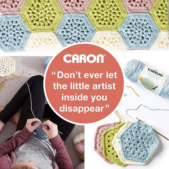 Caron One Pound Ocean Yarn - 2 Pack of 454g/16oz - Acrylic - 4 Medium (Worsted) - 812 Yards - Knitting/Crochet
