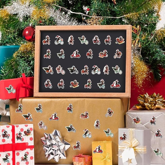 h1vojoxo christmas dachshund sticker rolls - 1000pcs funny christmas dachshund dog stickers 16 designs cute xmas dachshund realistic label tag seal sticker for kids craft envelope xmas party supply