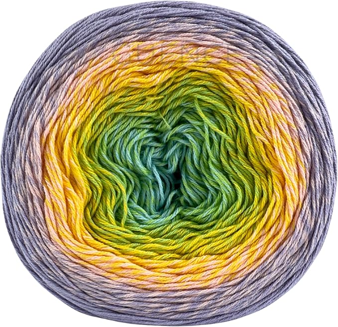 YarnArt Flowers – Gradient Cotton Acrylic Blend, 250g (8.8 oz), 1094 yds, Lightweight Sport Yarn for Crochet, Knitting, Shawls, Summer Projects (285)