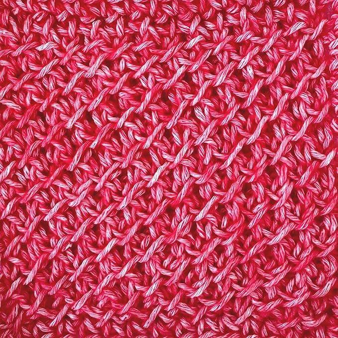 Cotton to The Core Cotton Yarn for Crocheting, 6-Pack (852 Yds / 300G), Free Patterns, Beginners Friendly - Soft Baby Yarn for Knitting - 3 DK Light Worsted Weight - Strawberry Red