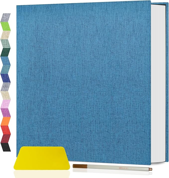 Popotop Photo Album Self Adhesive Scrapbook Album for 4x6 5x7 8x10 Pictures DIY Photo Book as Scrapbooking Supplies Kits, Birthday Gifts for Women Mom Wedding Baby Family Travel