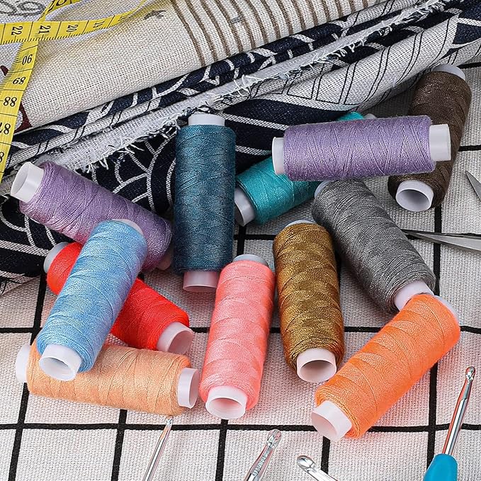 CiaraQ Sewing Threads Kits, 60 Colors Polyester 250 Yards Per Spools for Hand Sewing & Embroidery