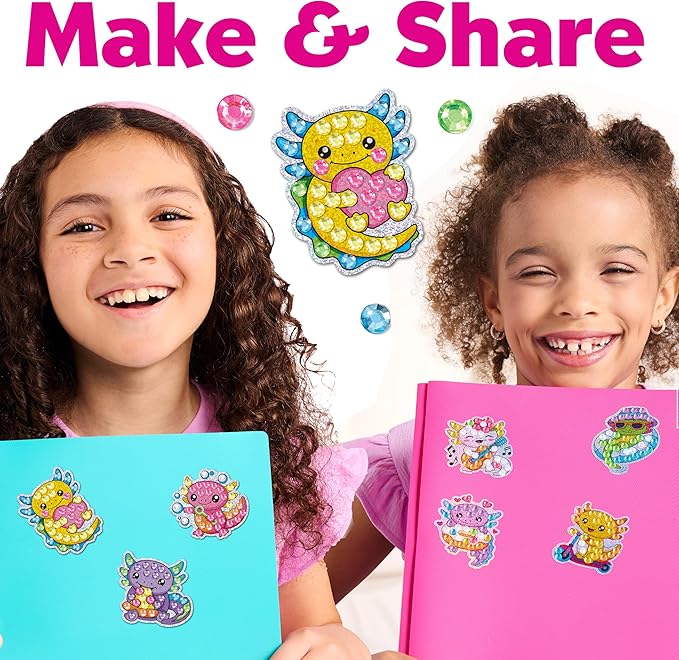 Creativity for Kids Big Gem Diamond Painting Axolotl: Girl Toys and Crafts for Ages 6-8+
