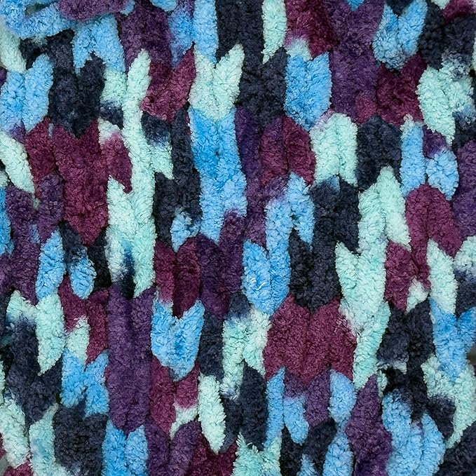 (1 Skein) Lion Brand Yarn Off the Hook Bulky No Needle Yarn, Hypnotic