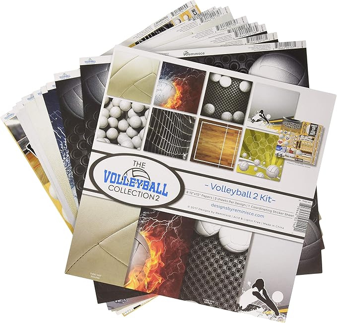 Reminisce TVOC-201 The Volleyball Collection 2 Scrapbook Kit 2, 12x12 inches