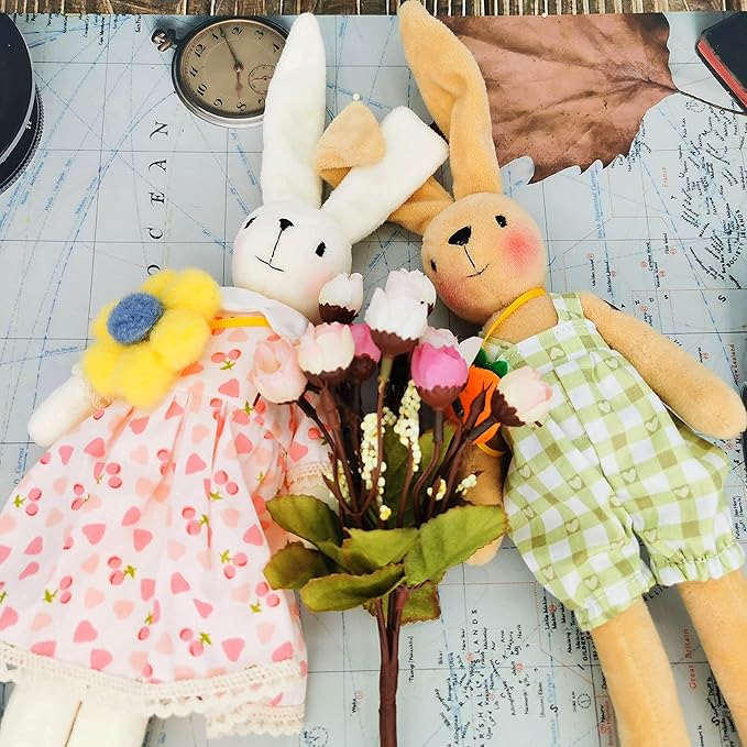 DIY Bunny Sewing Craft Kit for Adults – Handmade Fabric Sewing Project – Complete Materials & Instructions
