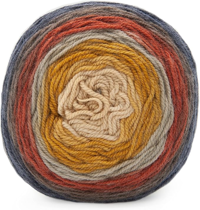 Lion Brand Yarn, Mandala DK Lightweight Yarn for Knitting, Crochet, and Crafts, Centaur, 3 Pack, Self-Striping Acrylic Fiber for Baby Blankets, Multicolor Shawls and Variegated Cardigans