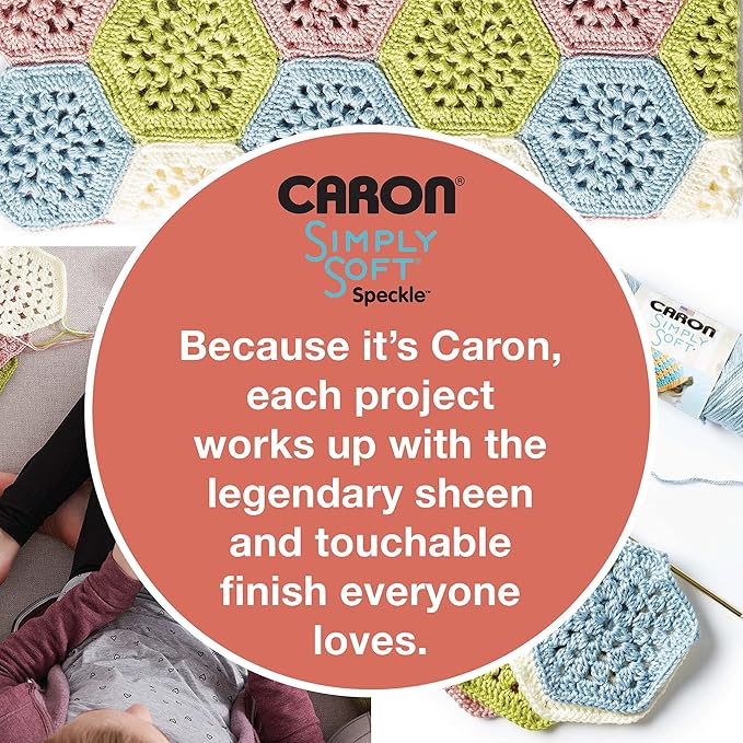 CARON Simply Soft Speckle Yarn, Snapdragon