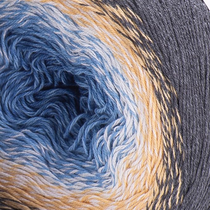 YarnArt Flowers – Gradient Cotton Acrylic Blend, 250g (8.8 oz), 1094 yds, Lightweight Sport Yarn for Crochet, Knitting, Shawls, Summer Projects (287)