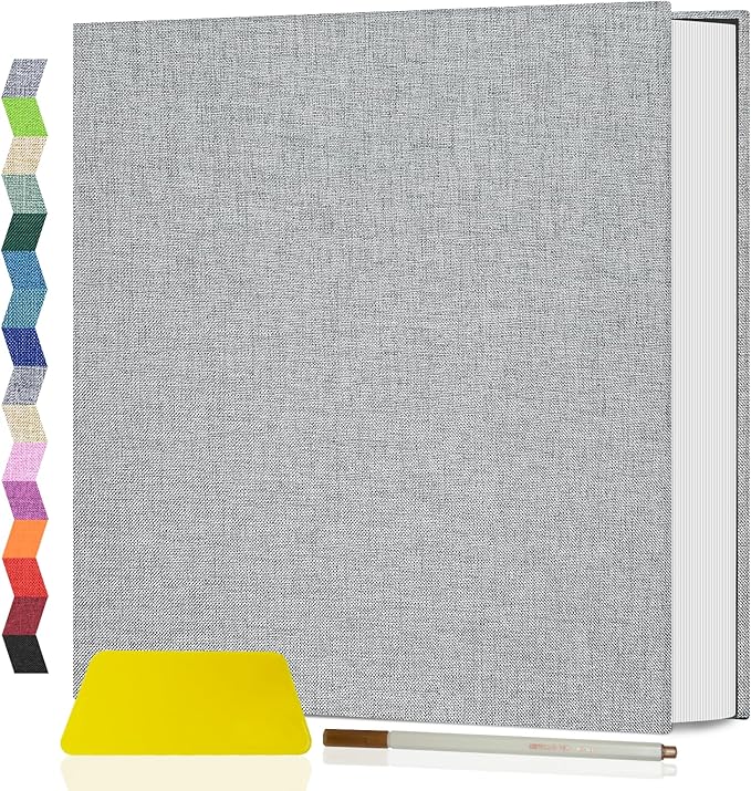 Popotop Photo Album Self Adhesive Scrapbook Album for 4x6 5x7 8x10 Pictures DIY Photo Book as Scrapbooking Supplies Kits, Birthday Gifts for Women Mom Wedding Baby Family Travel