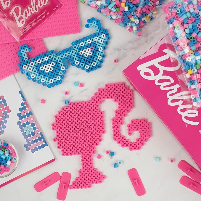 Perler 80-57199 Mattel Barbie Fused Bead Deluxe Activity Kit, 9 Unique Patterns, Multicolor, 4011 Pieces