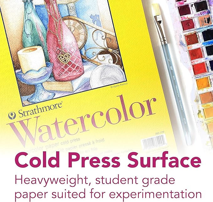 Strathmore Watercolor Spiral Paper Pad 11"X15"-12 Sheets -360110