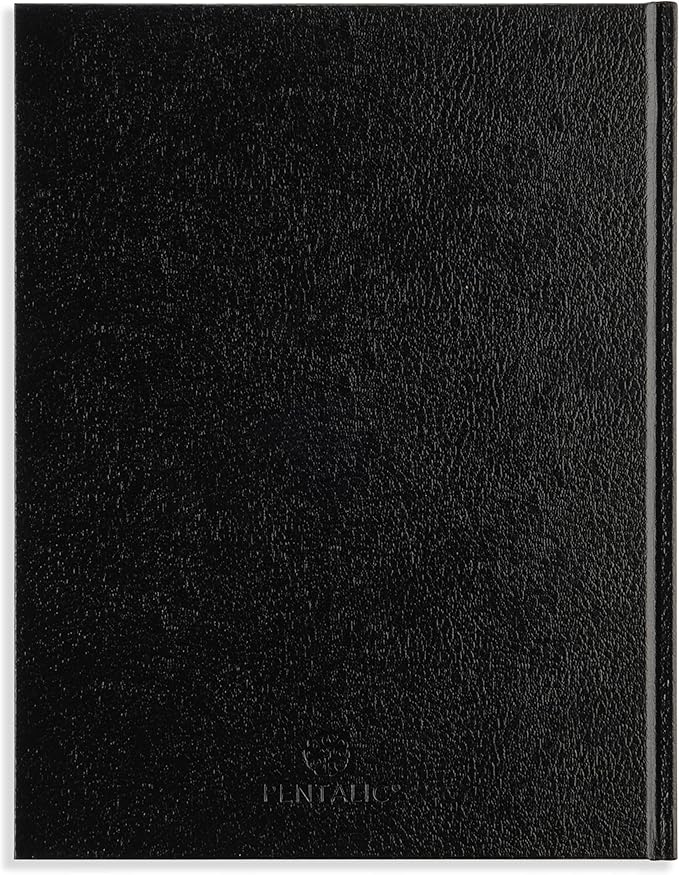 Pentalic - 8.5"x 11" Hardbound Sketchbook, 110 Sheets, Black