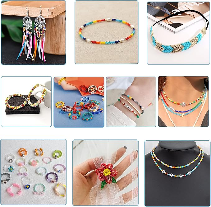 Bala&Fillic Size 11/0 Glass Seed Beads About 14400 pcs in Box,Craft Seed Beads for Making Bracelets Necklace Earring Jewelry (About 600pcs/Color, 24 Colors)