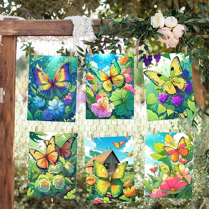 Adult Coloring Book for Women Relaxation Spiral Bound Thick Paper Page One Sided Design Gifts Arts and Crafts for Women to Relax, Anxiety and Depression 30 Colorful Coloring Pages of Dream Butterfly