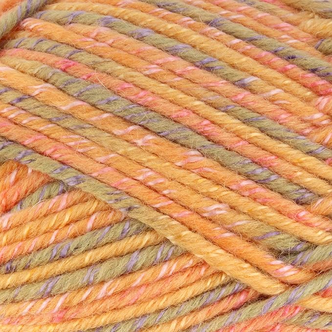 JubileeYarn Chunky Melody Yarn - 100g/Skein Bulky Wool Blend - Orange Maize - 2 Skeins