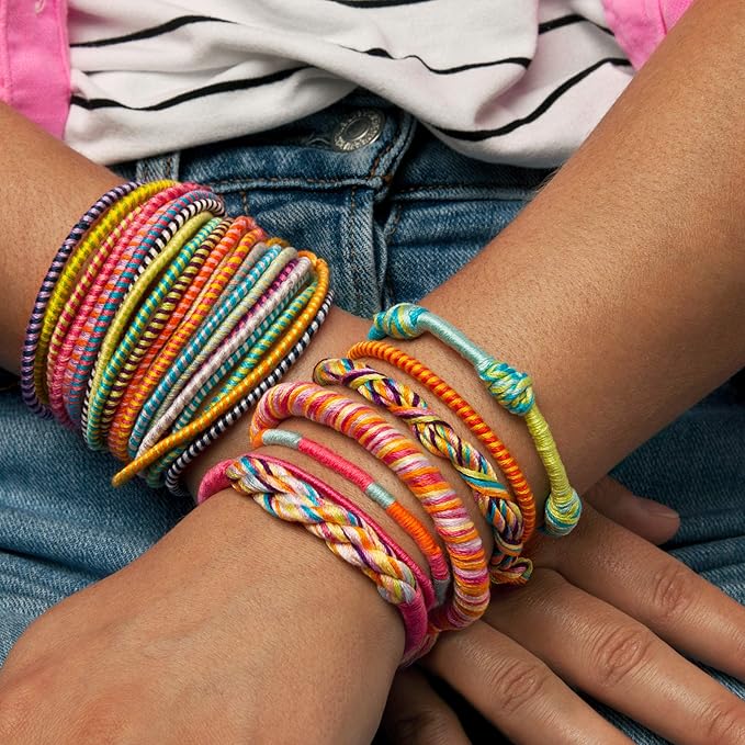 loopdedoo diy friendship bracelet maker kit for kids - make bracelets in minutes for birthdays and friendship gifts - award winning crafts kit for kids, easy-to-use, loop your own style, aged 8+
