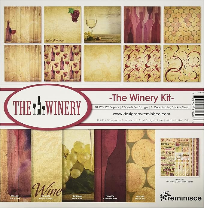 Reminisce The Winery Collection Kit Multicolor, 12" by 12"