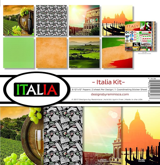 Reminisce ITA-200 Italia Scrapbook Collection Kit