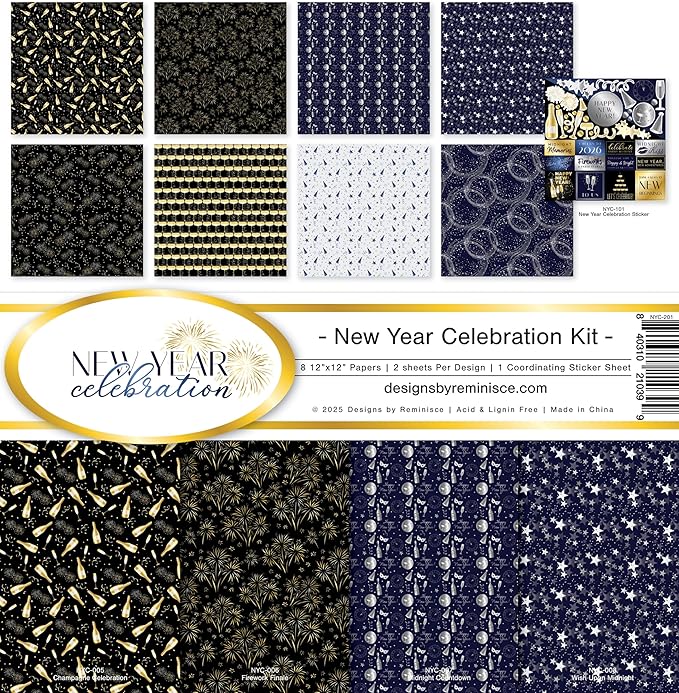 Reminisce New Year Celebration Scrapbook Collection Kit