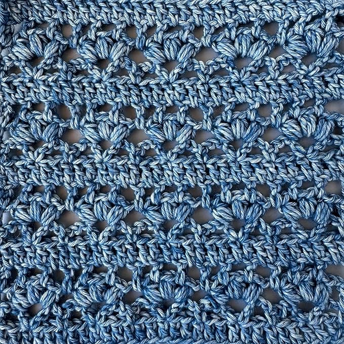 Cotton to The Core Cotton Yarn for Crocheting, 6-Pack (852 Yds / 300G), Free Patterns, Beginners Friendly - Soft Baby Yarn for Knitting - 3 DK Light Worsted Weight - Jean Blue