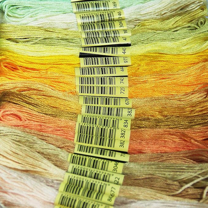 atdawn rainbow color embroidery thread,cross stitch threads, bracelets floss, crafts floss (200 colour)
