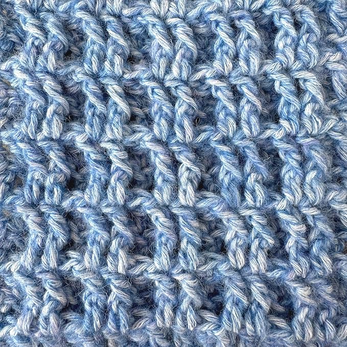 Cotton to The Core Cotton Yarn for Crocheting, 6-Pack (852 Yds / 300G), Free Patterns, Beginners Friendly - Soft Baby Yarn for Knitting - 3 DK Light Worsted Weight - Sky Blue