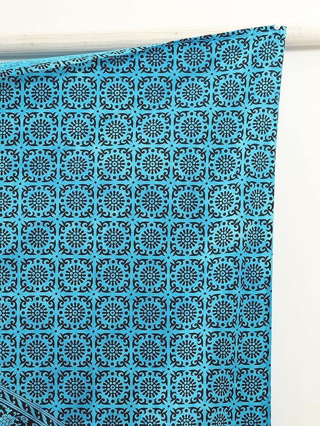 popular handicrafts twin mandala hippie tie dye psychedelic elephant tapestry wall hanging - indian maditation gypsy bohemian hippy dorm room decor tarqouise 82x54 inch