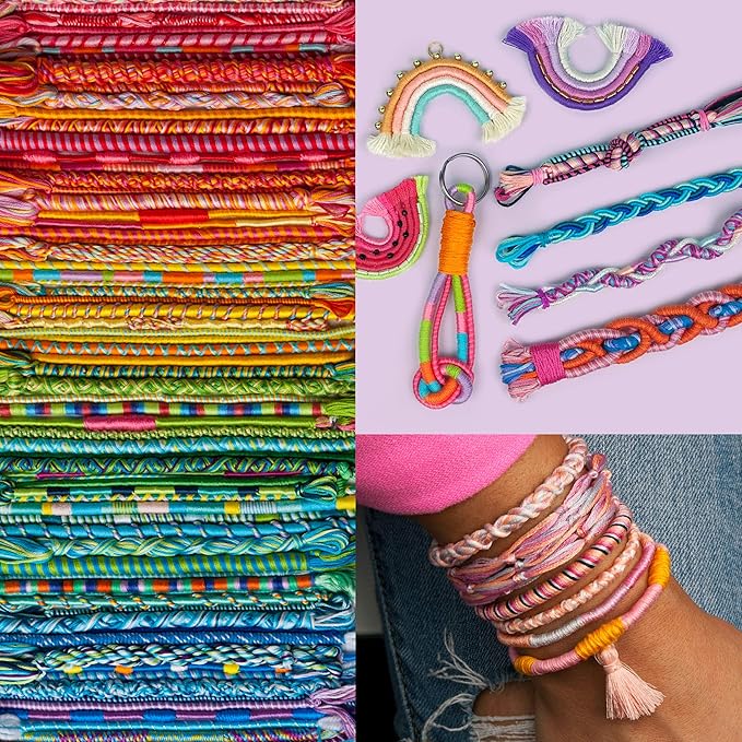 loopdedoo diy friendship bracelet maker kit for kids - make bracelets in minutes for birthdays and friendship gifts - award winning crafts kit for kids, easy-to-use, loop your own style, aged 8+