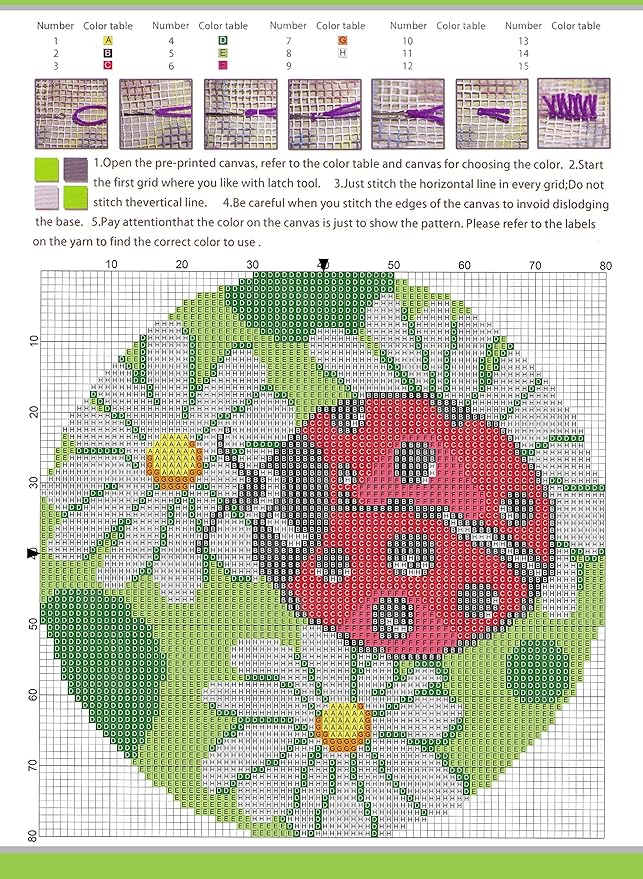 LUBOT 16"*16" Summer Butterfly Latch Hook Kits for Adults Rug Pillow Cover with Printed Canvas Pattern Crochet Kit for Beginners