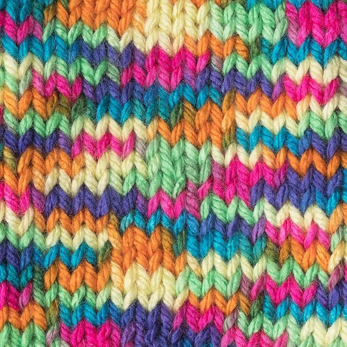 Caron Simply Soft Paints Yarn (4) Medium Worsted Gauge 100% Acrylic - 5oz - Rainbow Bright - Machine Wash & Dry (Pack of 3)