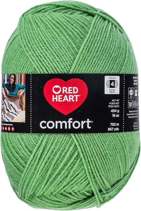 RED Heart E707D.3244 Comfort Yarn, Green Pea