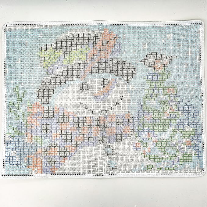 Howie's Latch Hook Kits for Adults, DIY Christmas Latch Hook Kit Rug Crochet Yarn, Color Preprinted Pattern Embroidery Decoration (Black Hat Snowman, 20.47 x 14.96 inch)