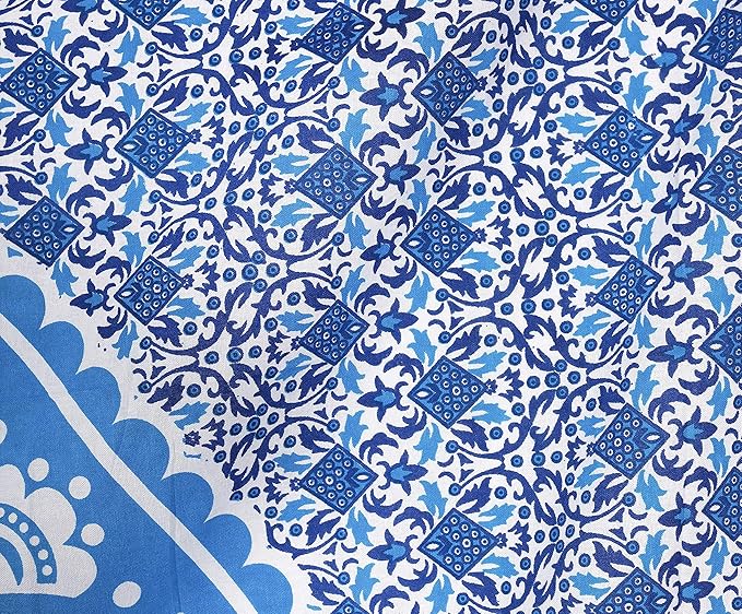 popular handicrafts tapestry wall hanging hippie ombre mandala bohemian hippy intricate indian tapestries bedspread 54 x 60 inches (140cm x 152cm) blue