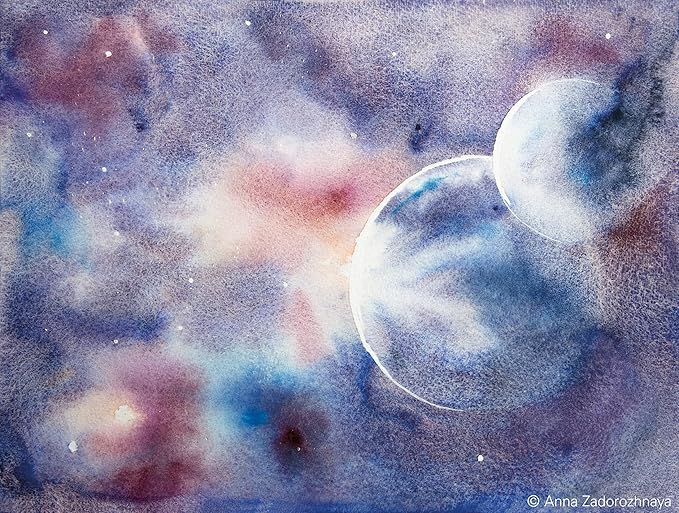 Schmincke Horadam® Aquarell, Super Granulation Trio Galaxy, 5 ml Tubes, 74 615 097, Cardboard Set, Very Strong Granulating colors, Finest, Super Granulating Watercolors