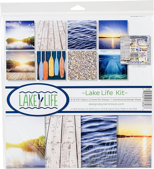 Reminisce LL-200 Lake Life Scrapbook Collection Kit 12x12 inches