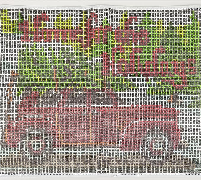 Howie's Latch Hook Kits for Adults, DIY Christmas Latch Hook Kit Rug Crochet Yarn, Color Preprinted Pattern Embroidery Decoration(Christmas Tree in The Car, 19.69 x 14.96 inch)