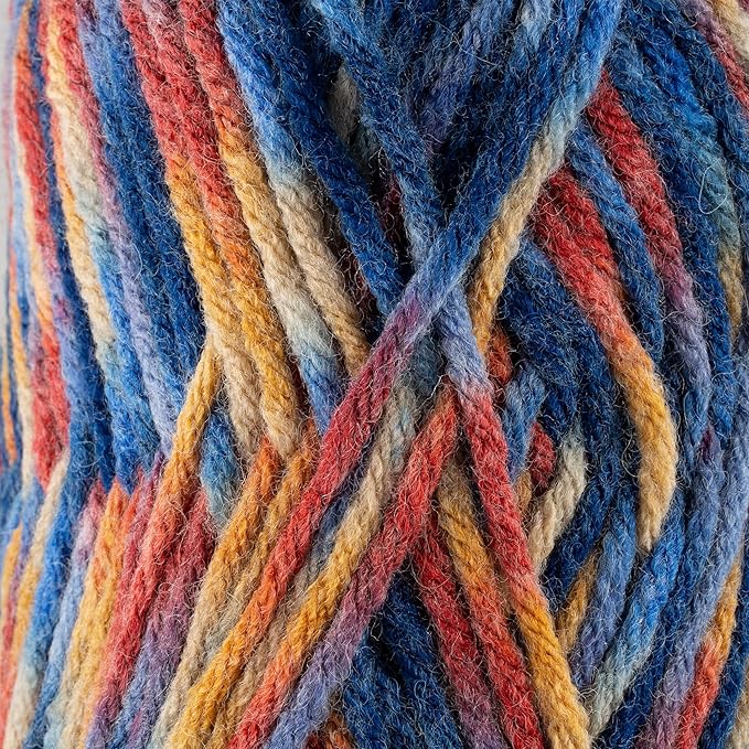 10 Skeins of Sensy Roving Multi Color Yarn, 3.5 oz, 132 Yards, Gauge 5 Bulky (Midnight)
