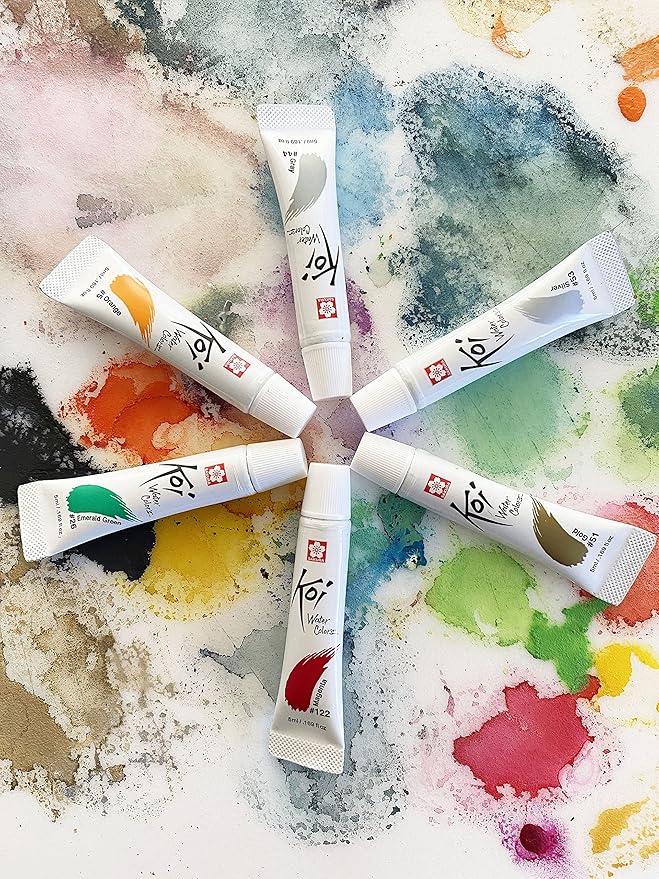 SAKURA Koi Water Color Paint, 5ml Tubes, 12 Colors XMW5L-12SET